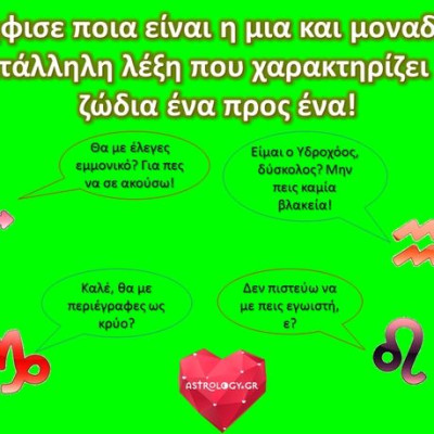 Ψήφισε ποια από τις 4 λέξεις περιγράφει καλύτερα το κάθε ζώδιο!