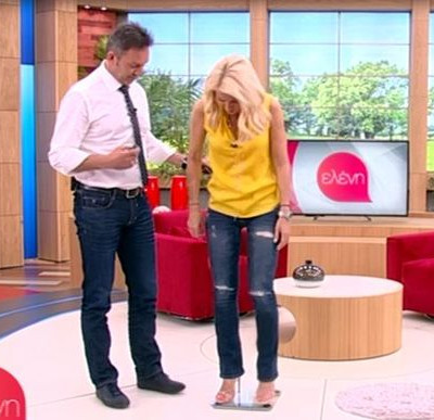 Κι όμως το τόλμησε! Η Ελένη ζυγίστηκε στον αέρα της εκπομπής της