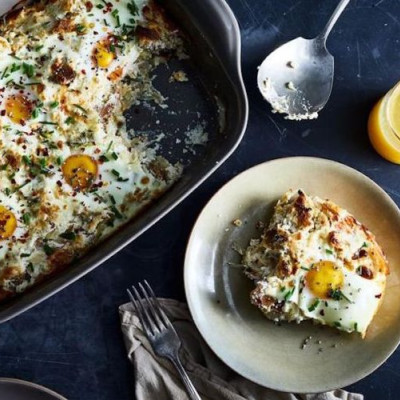 Αυγά στον φούρνο με τυρί ricotta