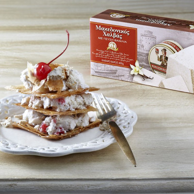 Η πιο δροσερή συνταγή για το καλοκαίρι:Μιλφέιγ με παγωτό παρφέ & Μακεδονικό Χαλβά με γεύση Βανίλια