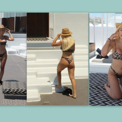 Γειά σου Μιζεράκη! Και με γουνάκι και με λεοπάρ μαγιό χωρίς ρετούς & με τη βλεφαρίδα κάγκελο! (Pics)