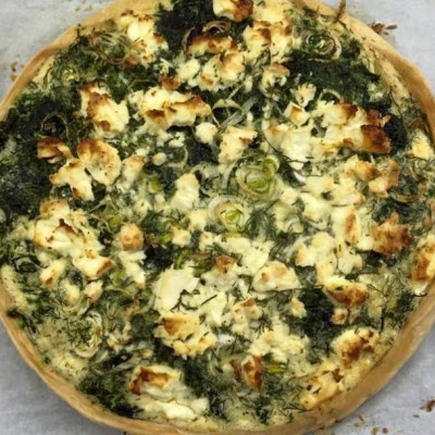 Λαχταριστή τάρτα με σπανάκι και πατάτες