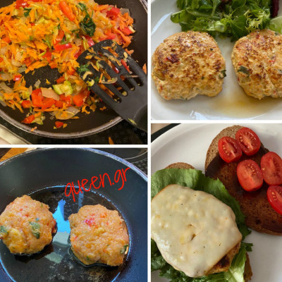 Healthy μπιφτέκια γαλοπούλας!!!