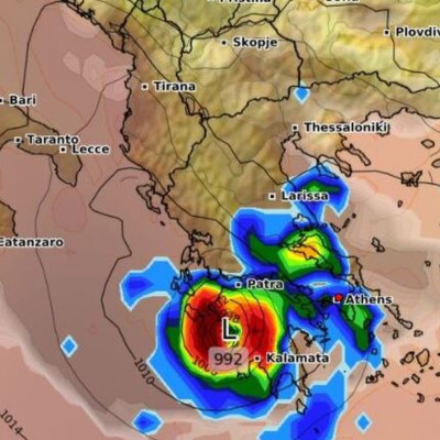 Κυκλώνας Ιανός: Κλειδώνει η πορεία του! Δείτε ανά 3ωρο το πέρασμα απ' την Ελλάδα