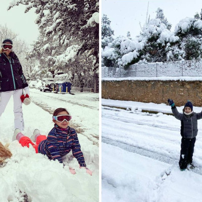 Διάσημοι Έλληνες γονείς φωτογραφίζουν τα παιδιά τους στα χιόνια (pics)