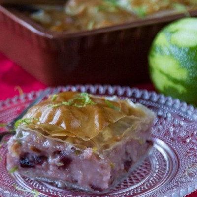 Γαλακτομπούρεκο με κρέμα raspberries για ένα γλυκό... superfood