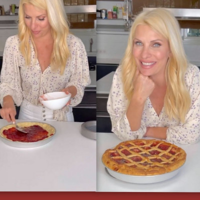 Η Ελένη Μενεγάκη μετά τα Πασχαλινά κουλουράκια φτιάχνει τάρτα φράουλας και «ρίχνει» το Instagram