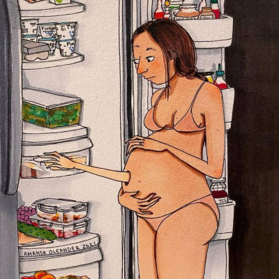 Υπέροχα σκίτσα αποτυπώνουν το μεγαλείο της μητρότητας και της εγκυμοσύνης