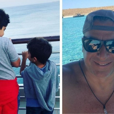 Γιώργος Λιάγκας: Διήμερο στην Κέα με τους γιους του - Φώτο από την εξόρμηση