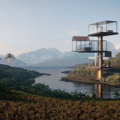 Το σπίτι από γυαλί με θέα τα χωράφια της Κίνας δίνει την αίσθηση πως αιωρείται στο κενό (photos)