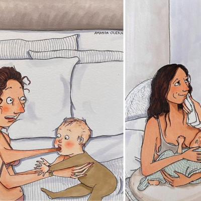 Αυτά τα σκίτσα θα κάνουν κάθε μαμά που θηλάζει να ταυτιστεί