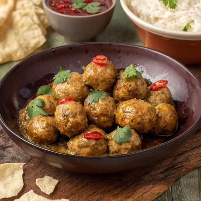 Άκης Πετρετζίκης: Κεφτεδάκια κοτόπουλου με σάλτσα κάρι