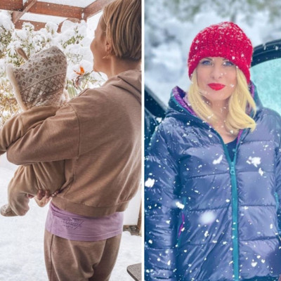 Κακοκαιρία «Ελπίδα»: Οι φωτογραφίες που δημοσίευσαν οι διάσημοι γονείς με τα παιδιά τους