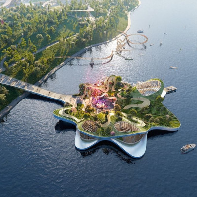 Το εντυπωσιακό πλωτό πάρκο στη Σεούλ σε σχήμα αστεριού που προάγει την ψυχαγωγία και το παιχνίδι