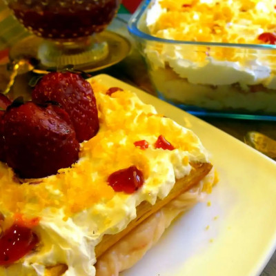 Νηστίσιμο μιλφέιγ με φράουλες - Αφράτο και πολύ νόστιμο