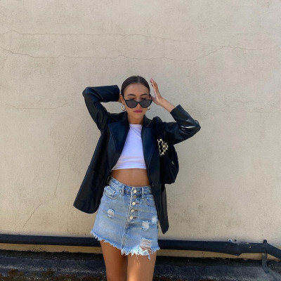 7 mini denim φούστες για cool εμφανίσεις γεμάτες στυλ