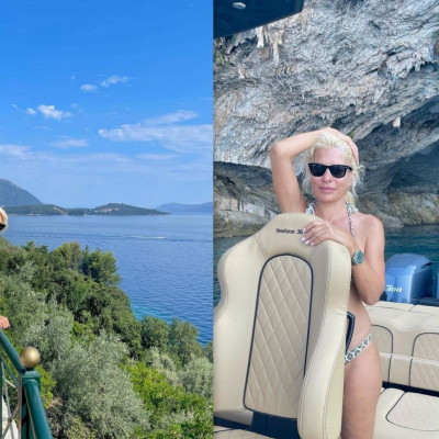 Ελένη Μενεγάκη: Οι σκαφάτες διακοπές της στα ελληνικά νησιά - Δείτε το φωτογραφικό άλμπουμ