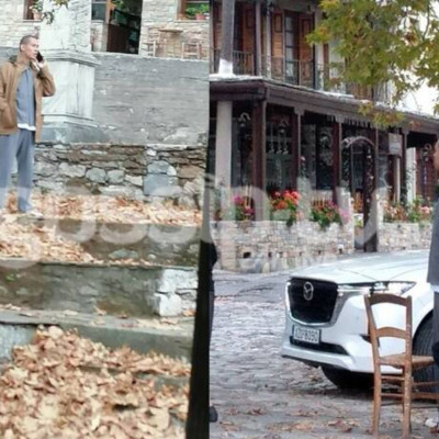 Σωτήρης Κοντιζάς: Στο Πήλιο με το κινητό... σκουλαρίκι - Αποκλειστικές φωτογραφίες