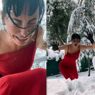 Αλεξανδράκη: Βγήκε με γόβες στιλέτο στα χιόνια και έφαγε επική τούμπα