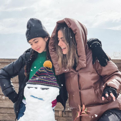 Αγγελική Δαλιάνη: Ο χιονάνθρωπος που έφτιαξε στην ταράτσα με τα παιδιά