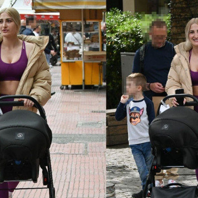 Ιωάννα Τούνη: Βόλτα με το «νουνίτο» της χωρίς ίχνος μακιγιάζ