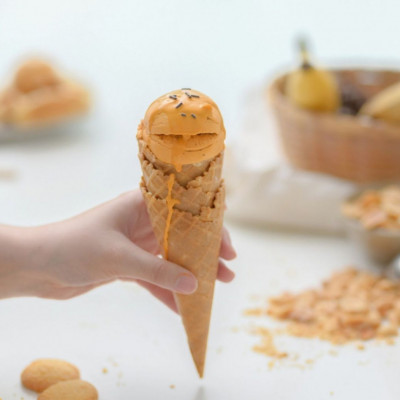 Παγωτό φιστικοβούτυρο με τρία υλικά και χωρίς παγωτομηχανή