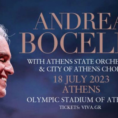 Andrea Bocelli Live in Concert: Τρίτη 18 Ιουλίου 2023 στο Ολυμπιακό Στάδιο Αθήνας