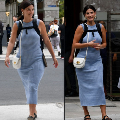 Μπόμπα: Με μάξι φόρεμα στο κέντρο μετά την αποχή από τα social