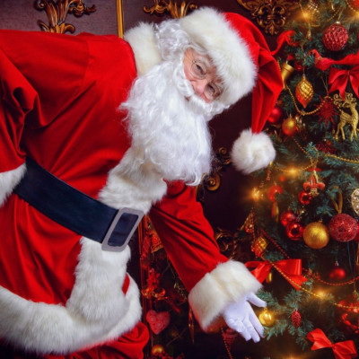 Ό Άγιος Βασίλης στολίζει το χριστουγεννιάτικο δένδρο με... παρέα