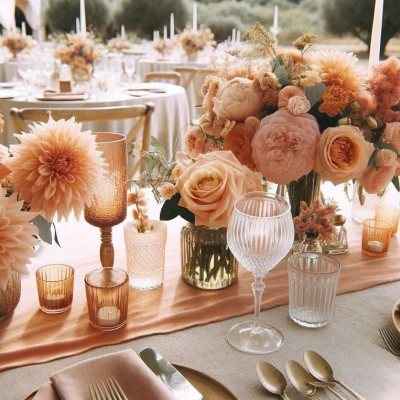 Το γλυκό ροδακινί είναι το χρώμα του 2024 κι αυτά είναι τα tips για να το ενσωματώσεις στον γάμο σου