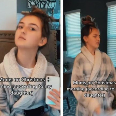 Έφηβη μιμείται τις μαμάδες την ημέρα των Χριστουγέννων