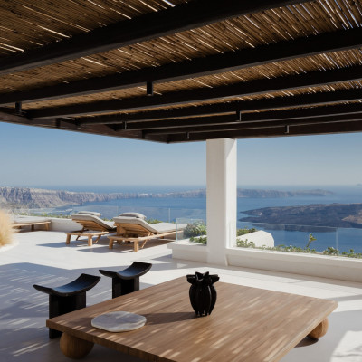 Η μεγαλύτερη και πιο εντυπωσιακή βίλα στο νησί της Σαντορίνης μόλις άνοιξε τις πόρτες της