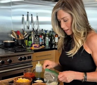 Μπουκίτσες Εντσιλάδας με τη συνταγή της Jennifer Aniston και την εκτέλεση από την ίδια