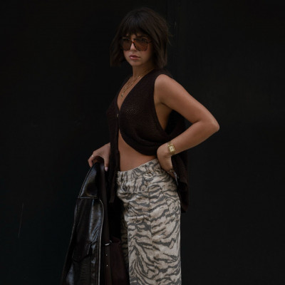 Effortless chic look με animal print και γήινες αποχρώσεις