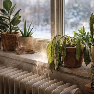 Πώς να προστατεύσεις τα φυτά εσωτερικού χώρου από την ξηρασία που προκαλεί η θέρμανση τον χειμώνα