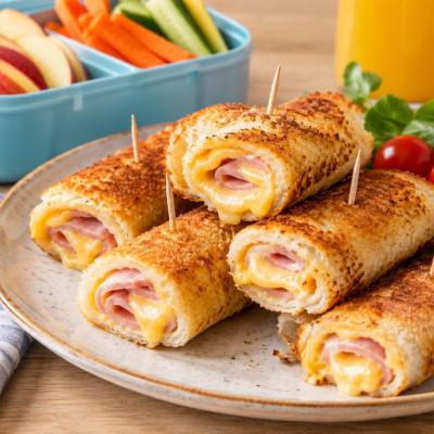 Roll-ups με ψωμί του τοστ και λιωμένο τυρί - Μια απλή και εύκολη ιδέα για το lunchbox του παιδιού