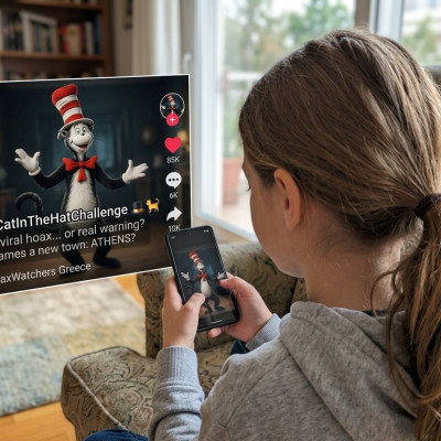 Γιατί όλοι μιλούν για το trend «Cat in the Hat» στο TikTok και τι πρέπει να συζητήσεις με το παιδί