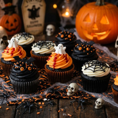 Φτιάξε τα πιο εντυπωσιακά black velvet Halloween cupcakes που έχεις δοκιμάσει