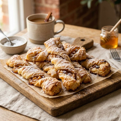 Ξέχνα την κλασική μηλόπιτα: Αυτά τα apple strudel twists με σφολιάτα φτιάχνονται πανεύκολα