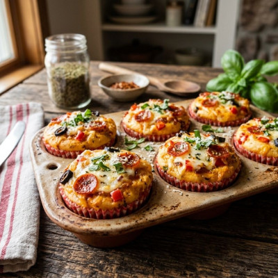 Pizza muffins: Η εύκολη συνταγή για αφράτα αλμυρά κεκάκια που ετοιμάζονται στο πι και φι