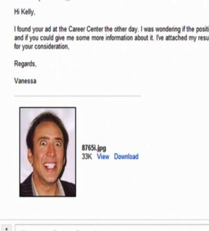 Αντί για cv, φωτό του Νίκολας Κέιτζ!