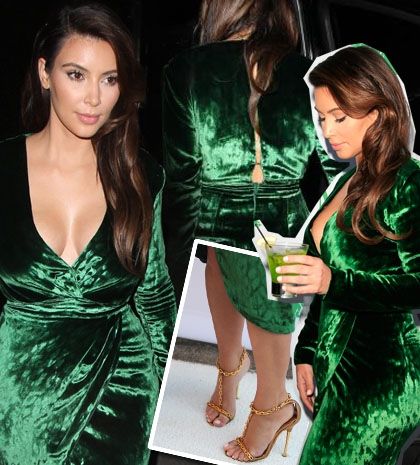 Kim Kardashian: ξεχειλίζοντας μέσα στο Gucci φόρεμα