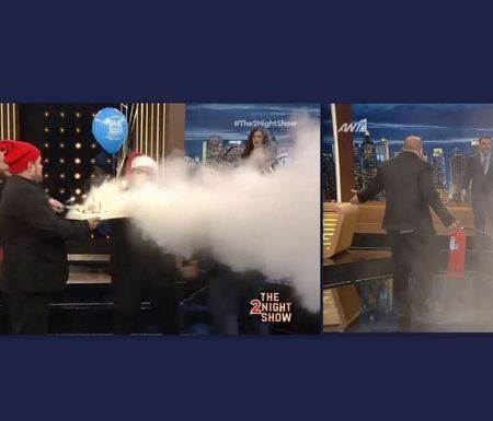 The 2Night Show: Γενέθλια για τον Γρηγόρη! Μπήκαν με πυροσβεστήρα στο πλατό - Άφωνος ο παρουσιαστής