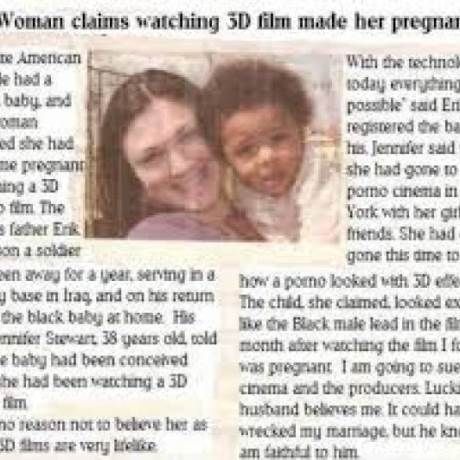 Έμεινε έγκυος βλέποντας... τρισδιάστατη ταινία! (βίντεο)