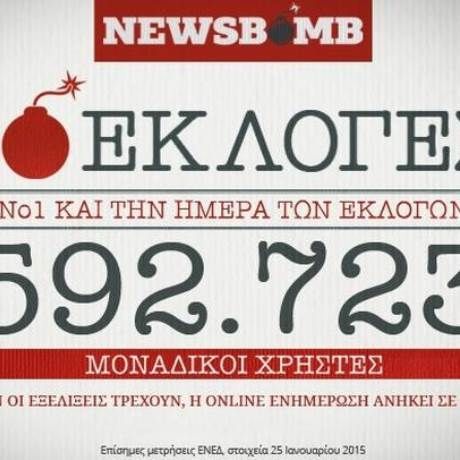 To NEWSBOMB.GR κορυφαίο και... αυτοδύναμο την ημέρα των εκλογών!