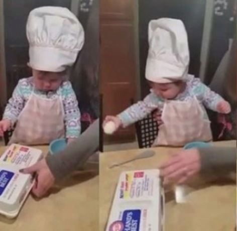 Η πιο μικρή σεφ που έχετε δει είναι 16 μηνών!Δεν μπορείτε να φανταστείτε τι κάνει (βίντεο)