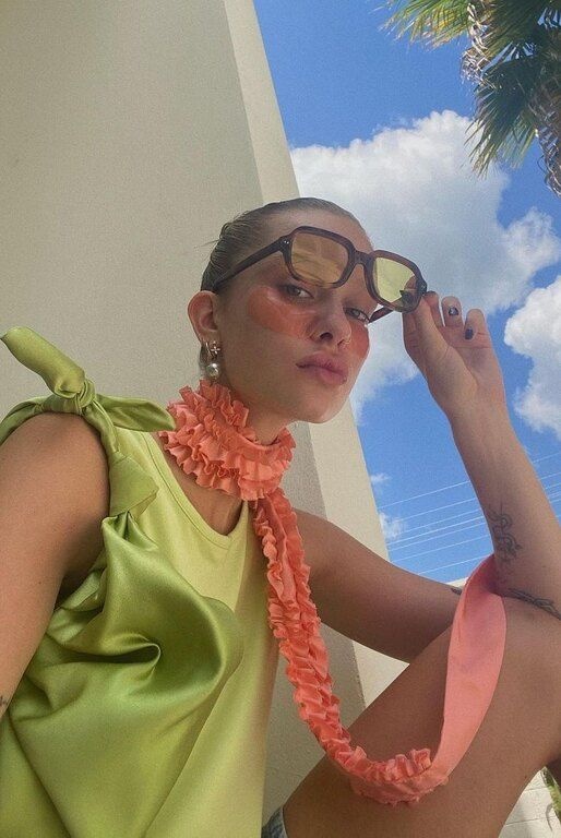 Κασκόλ με βολάν  @linmick