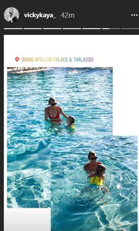 Η κόρη της Βίκυς Καγιά μεγάλωσε πολύ! Δες την Μπιάνκα να κάνει μπάνιο στην πισίνα