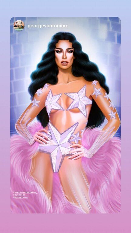 Τα σκιτσάκια αποτυπώνουν το σέξι λουκ της ερμηνεύτριας