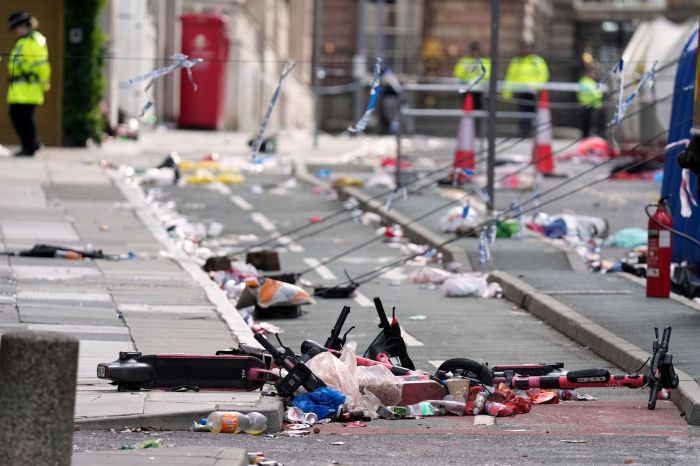 APTOPIX Britain Liverpool Car Ramming